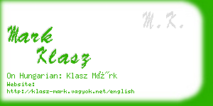 mark klasz business card